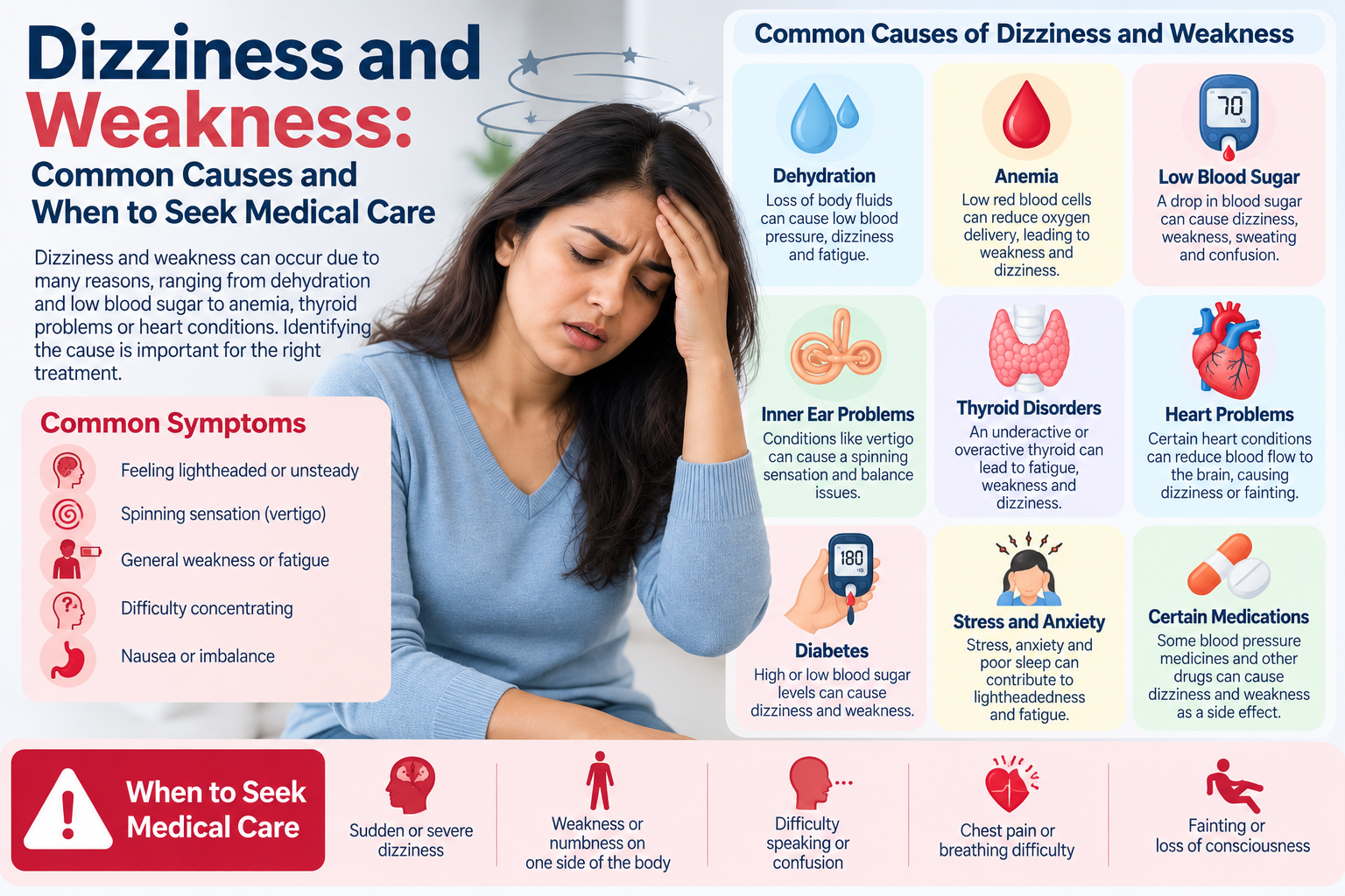Read more about the article Dizziness and Weakness: Common Causes and When to Seek Medical Care